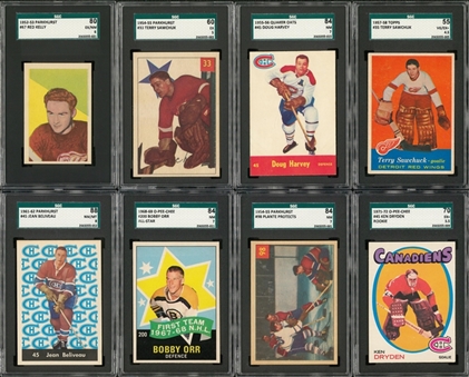 1952/53-1971/72 O-Pee-Chee and Assorted Brands Hockey Stars and Hall of Famers SGC-Graded Collection (14 Different)